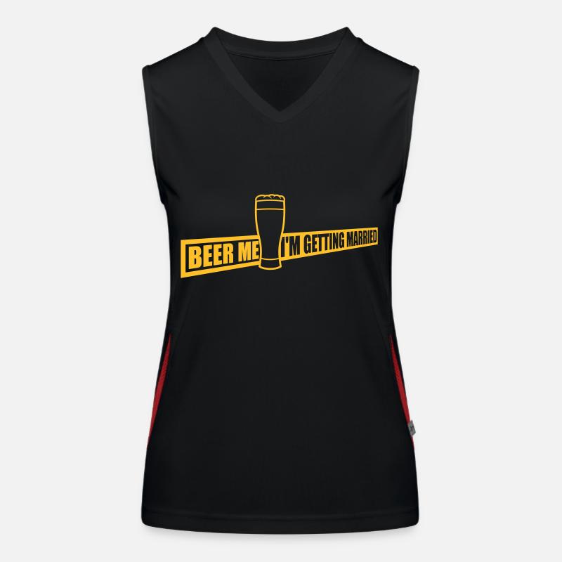 Beer Me Getting Married Funktionelles Kontrast-Tank Top für Frauen