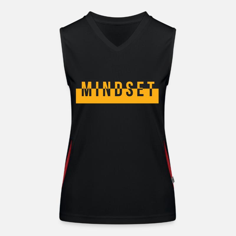 Mindset - Motivation Inspiration Optimism Thinking Women's Functional Contrast Tank Top