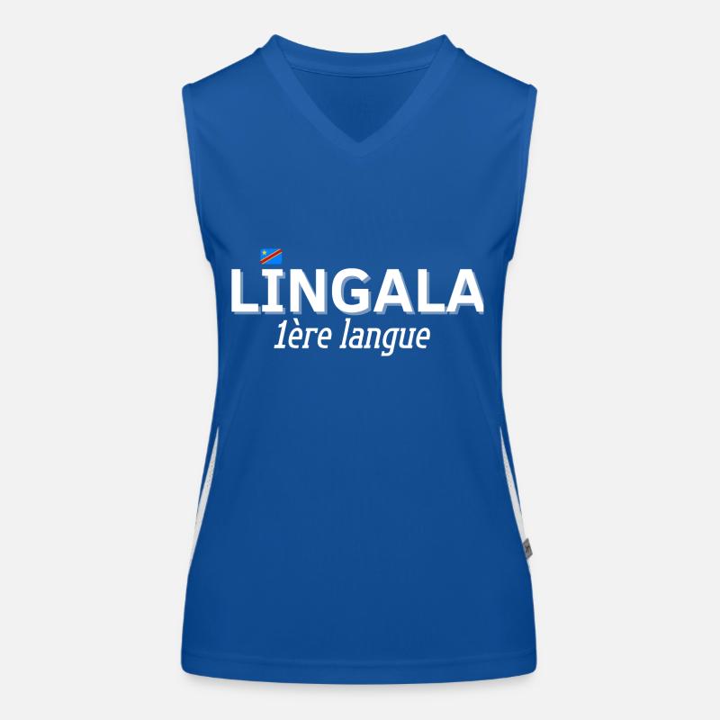 lingala 1ère langue- Tee shirt humour Débardeur respirant contrasté Femme