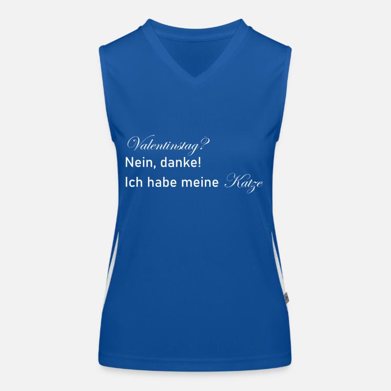 Valentinstag Miau Katze Geschenk Geschenkidee Funktionelles Kontrast-Tank Top für Frauen