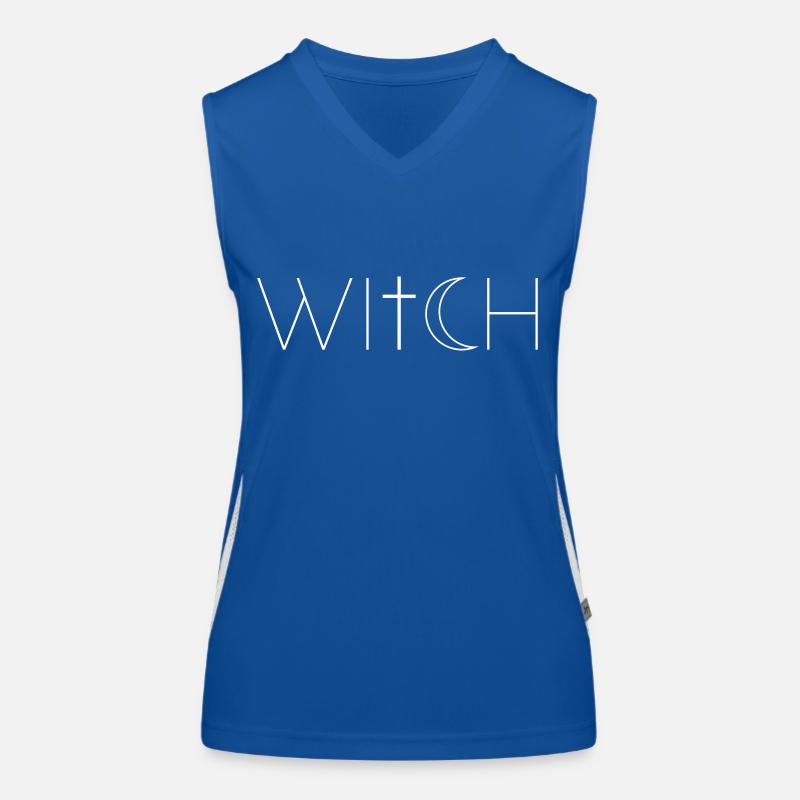 Witch Schriftzug Funktionelles Kontrast-Tank Top für Frauen
