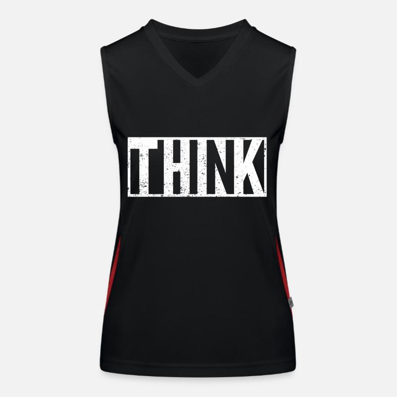Déclaration de slogan Think Débardeur respirant contrasté Femme