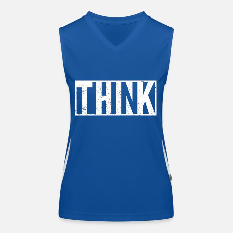 Denke Slogan Statement Funktionelles Kontrast-Tank Top für Frauen