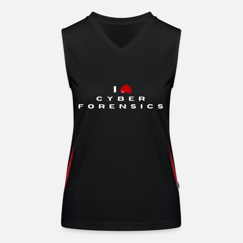 I hate Cyber forensics Women's Functional Contrast Tank Top