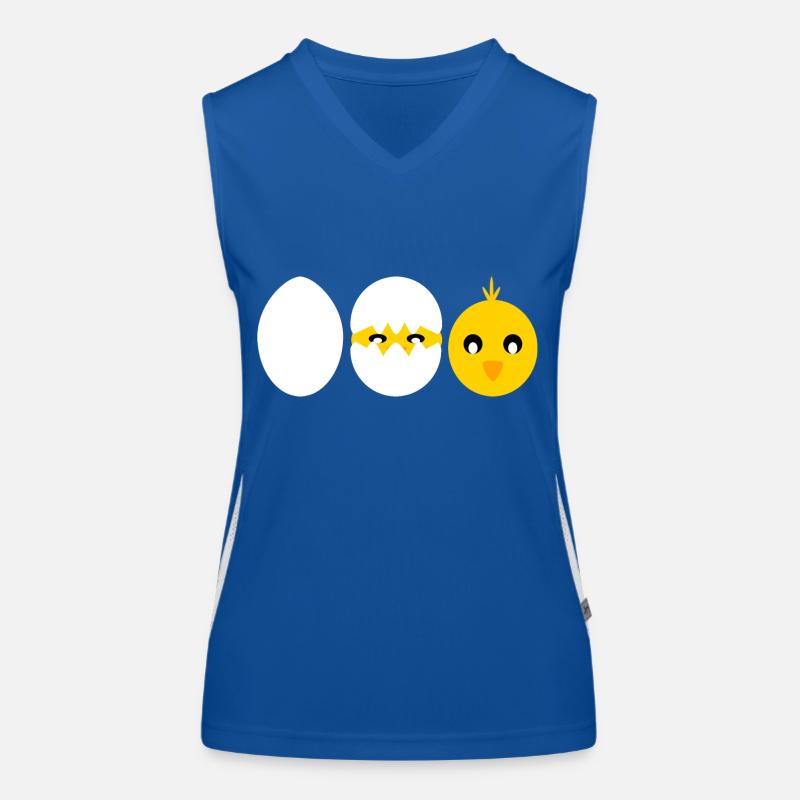 Comic hatching chick Women's Functional Contrast Tank Top