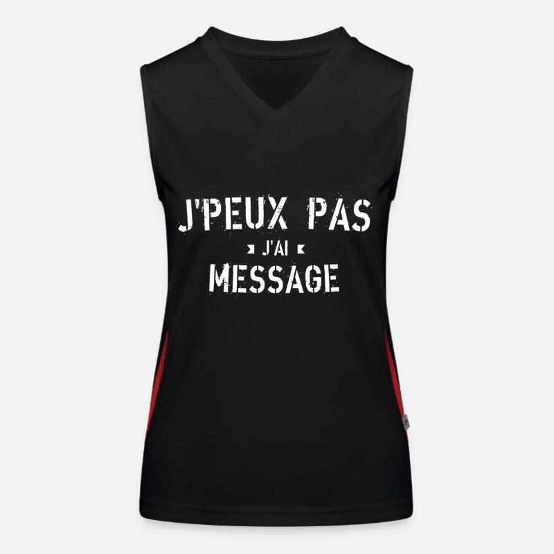 j'peux pas j'ai message Débardeur respirant contrasté Femme
