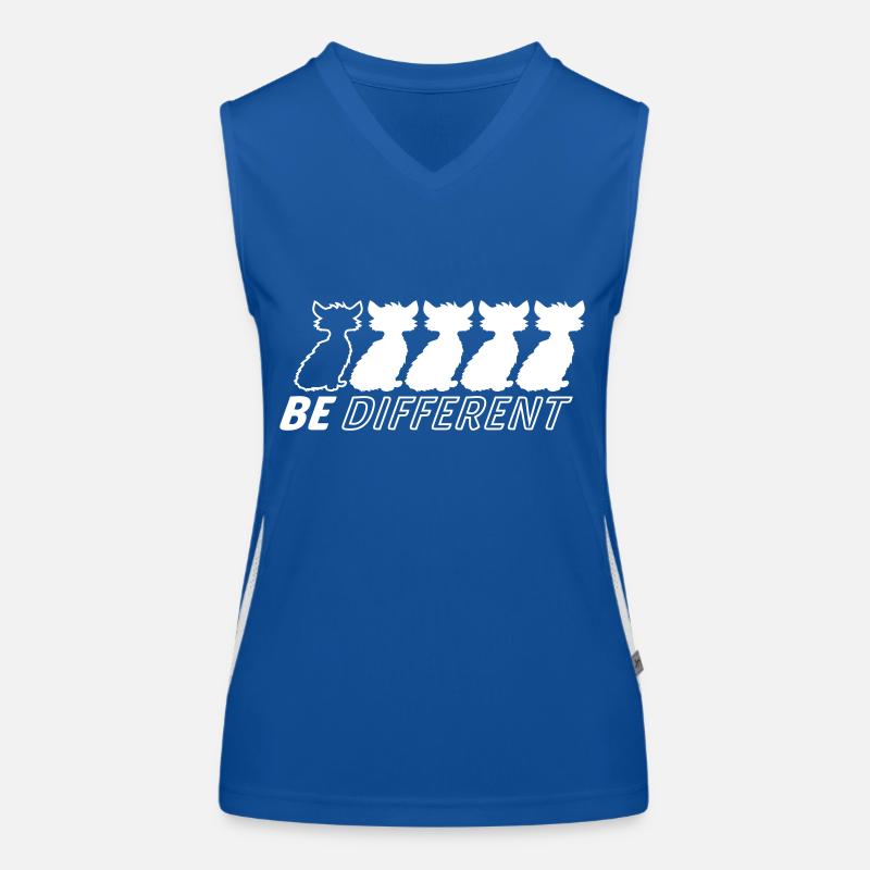 Be Different Katzen Freunde Anders Besonders Sein Funktionelles Kontrast-Tank Top für Frauen