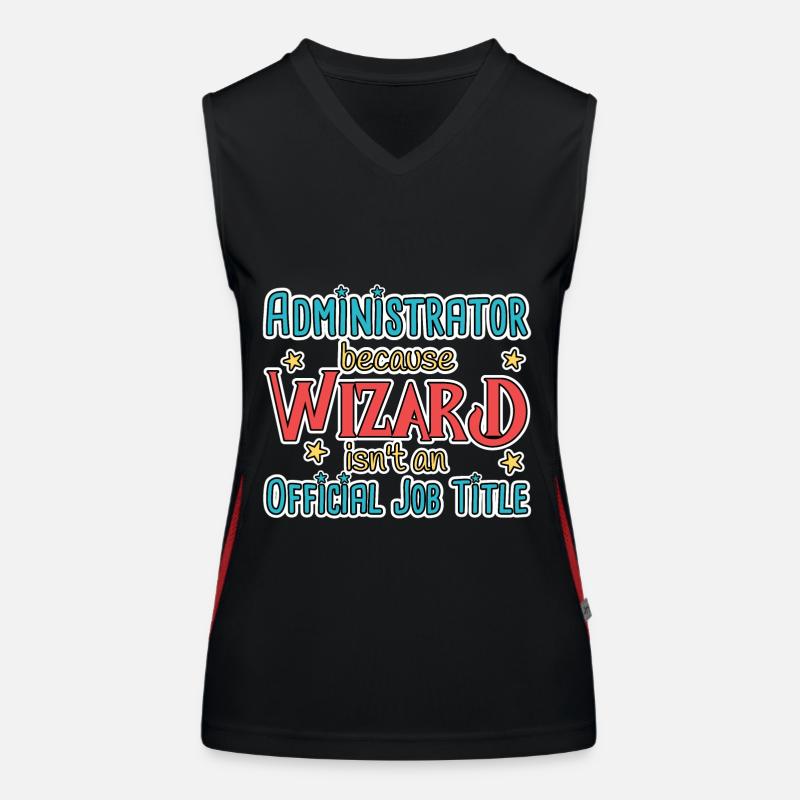 Admin Wizard Administrator Funktionelles Kontrast-Tank Top für Frauen