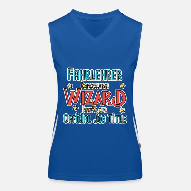 Fahrlehrer Wizard Fahrschule Funktionelles Kontrast-Tank Top für Frauen