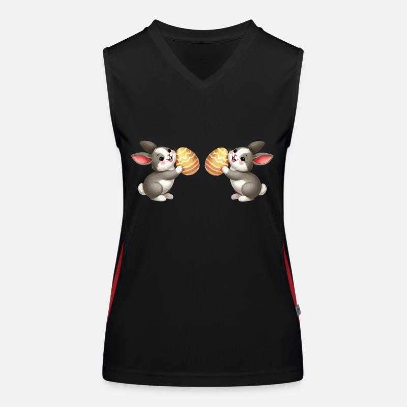 Bunny Rabbit Easter 2 Women's Functional Contrast Tank Top