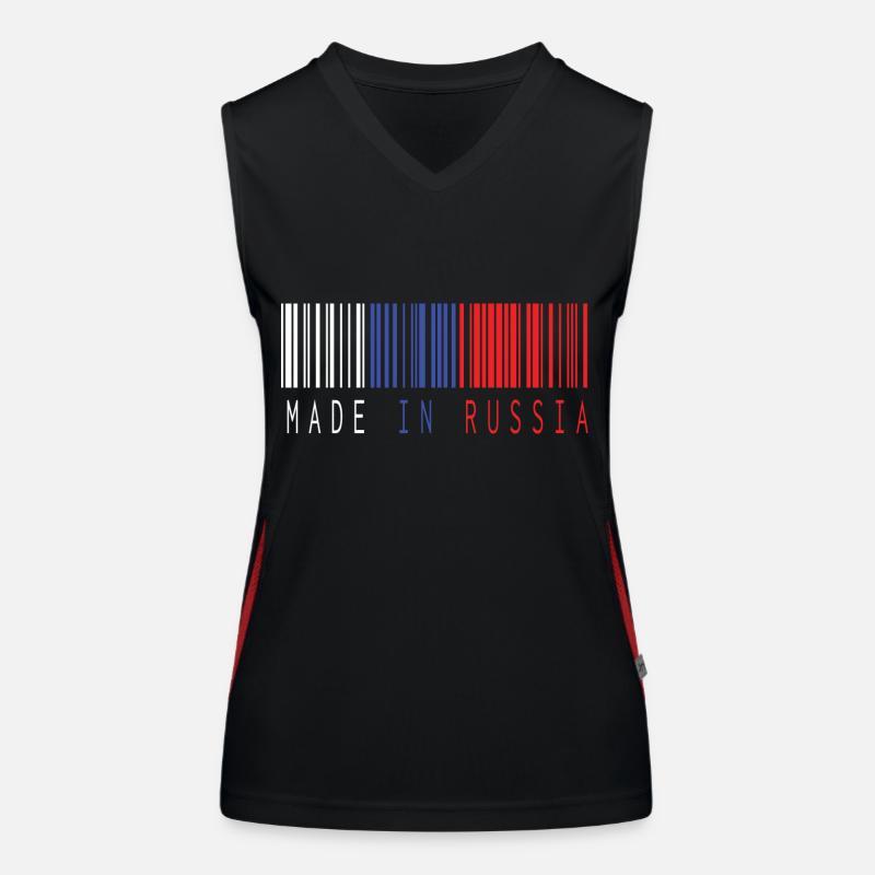 FAIT EN RUSSIE BARCODE Débardeur respirant contrasté Femme
