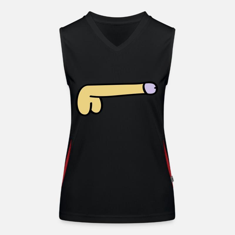symbol dick Funktionelles Kontrast-Tank Top für Frauen