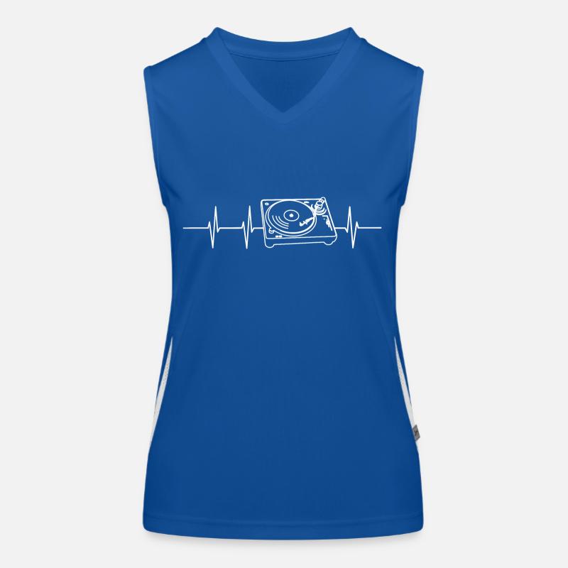 Plattenspieler Herzfrequenz Funktionelles Kontrast-Tank Top für Frauen