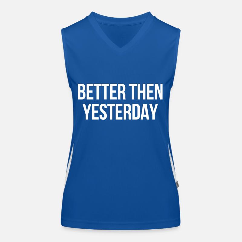 Besser als gestern Funktionelles Kontrast-Tank Top für Frauen