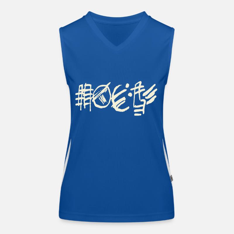Abstract Art - Writing - Fantasy Calligraphy Women's Functional Contrast Tank Top