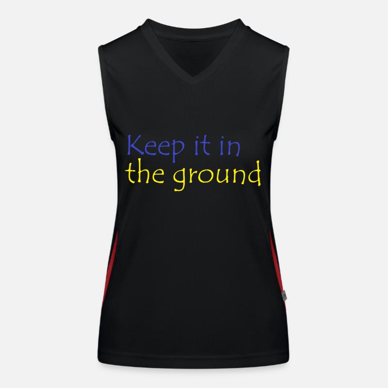 Keep it in the ground Lützerath Spruch Funktionelles Kontrast-Tank Top für Frauen