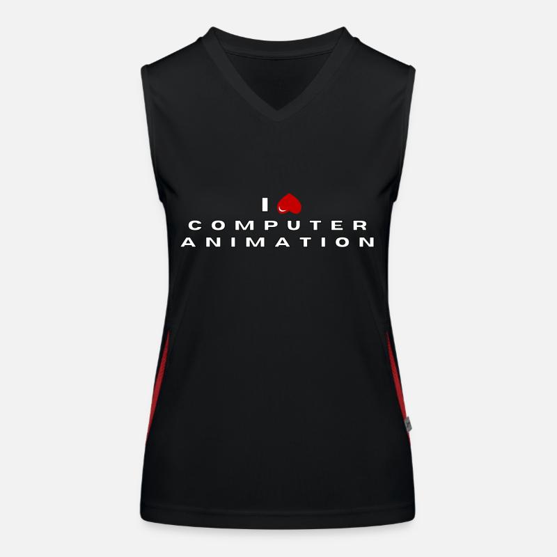 Ich hasse Computeranimation Funktionelles Kontrast-Tank Top für Frauen