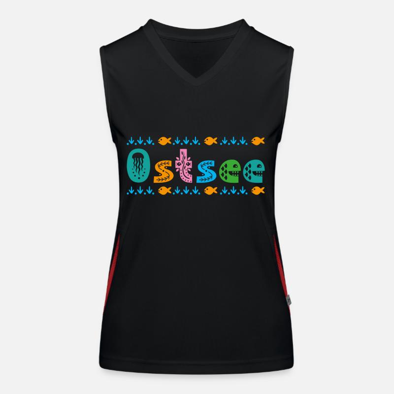 Ostsee Funktionelles Kontrast-Tank Top für Frauen