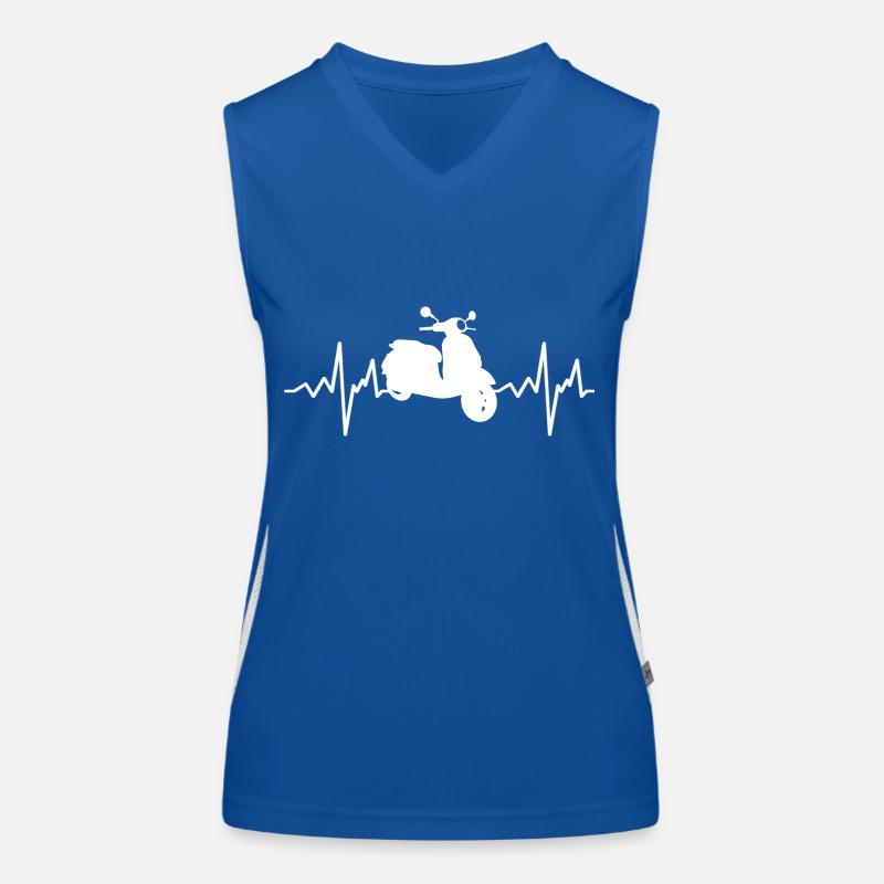 Mobylette Heartbeat Moped Cadeau Débardeur respirant contrasté Femme