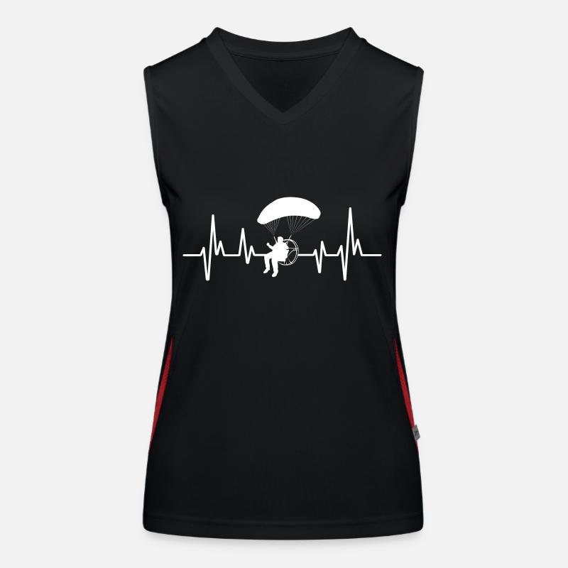 Motorschirm Motorisierter Gleitschirm Funktionelles Kontrast-Tank Top für Frauen
