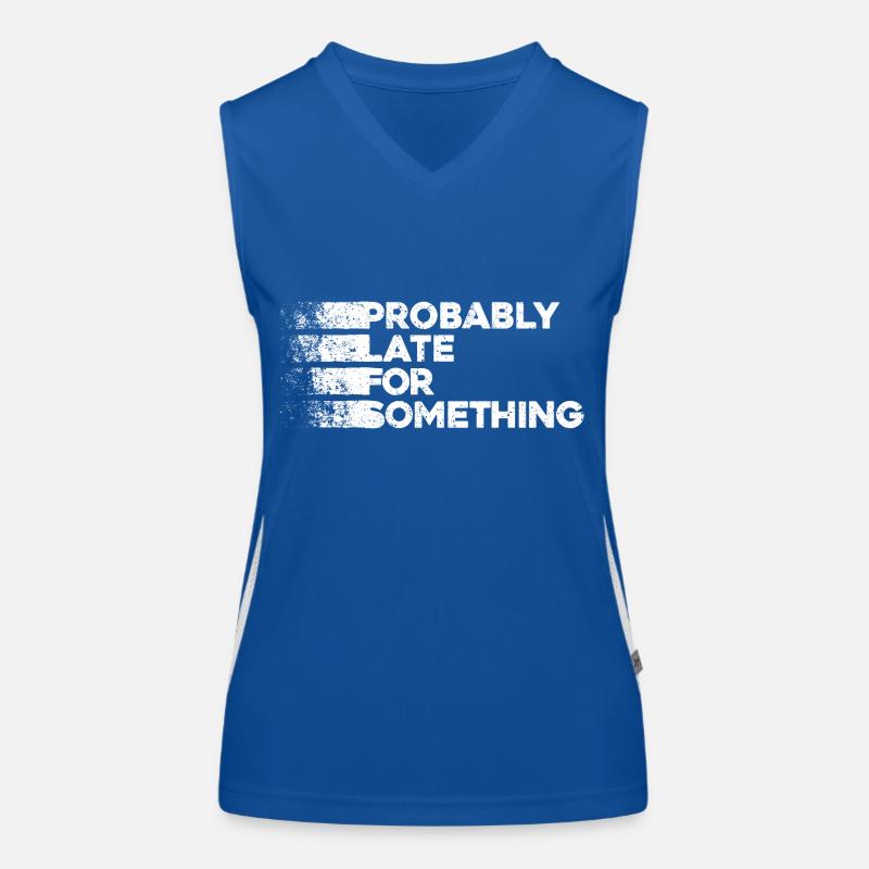 Probably Late For Something. Immer verspätet Funktionelles Kontrast-Tank Top für Frauen