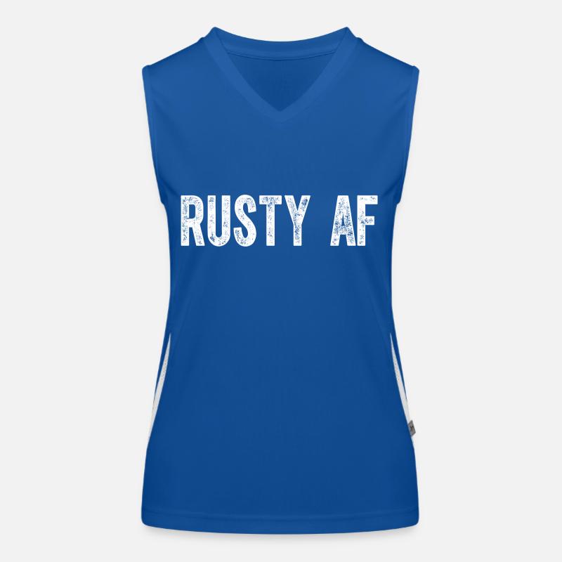 Rostige alte ungelernte Männer oder Frauen Rusty AF Funktionelles Kontrast-Tank Top für Frauen