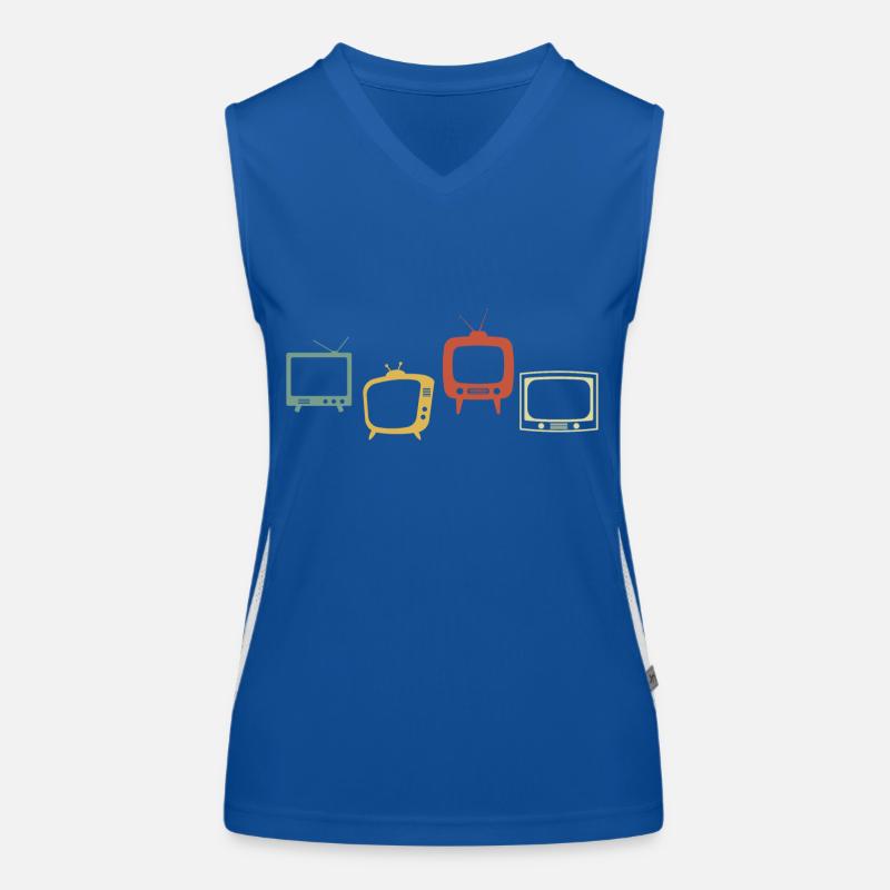 Vintage Retro Television Women's Functional Contrast Tank Top