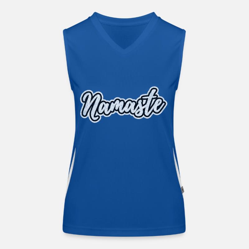 Namaste White (Distressed) Women's Functional Contrast Tank Top