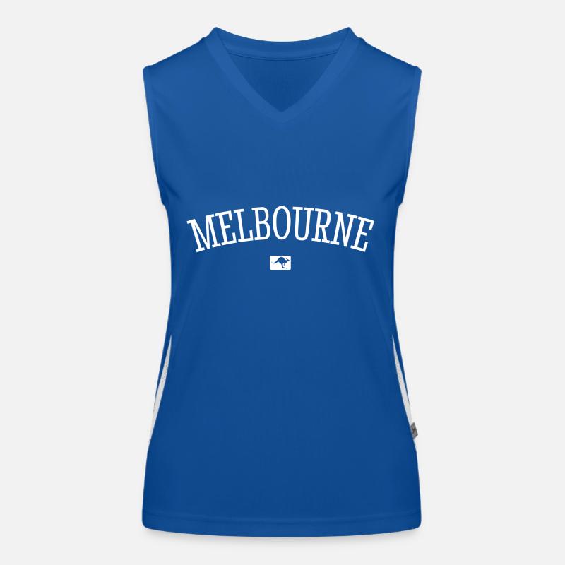 Melbourne Australia Down Under Kangaroo Koala Funktionelles Kontrast-Tank Top für Frauen