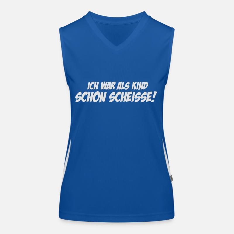 Als Kind als Kind schon Scheisse Funktionelles Kontrast-Tank Top für Frauen