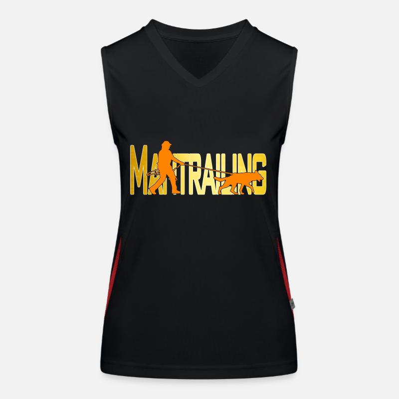 Mantrailing orange / or Débardeur respirant contrasté Femme