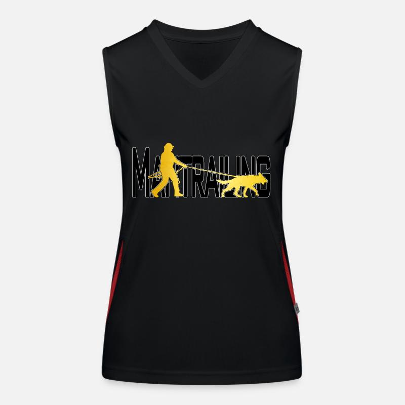 Mantrailing Gold/schwarz Funktionelles Kontrast-Tank Top für Frauen