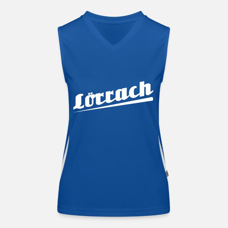 Lörrach - Textdesign mit Stadtnamen Funktionelles Kontrast-Tank Top für Frauen