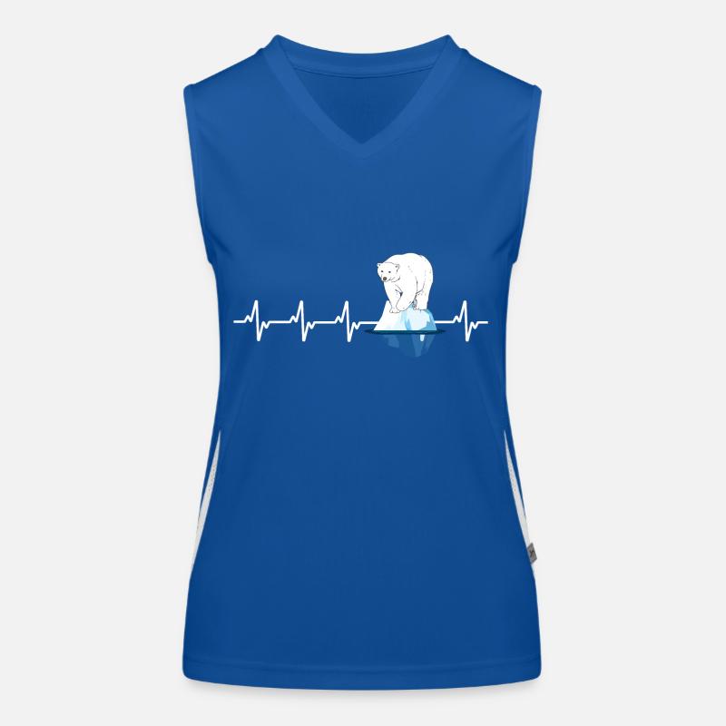 eisbader heartbeat eisbär auf eisscholle winterbad Women's Functional Contrast Tank Top