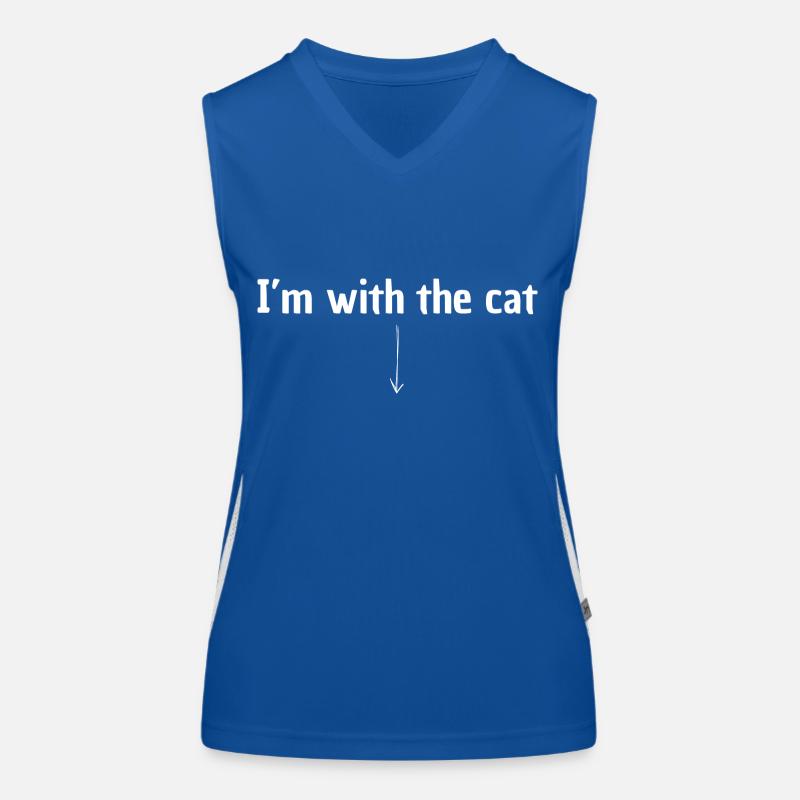 I’m with the cat | Pour les propriétaires de chat Débardeur respirant contrasté Femme