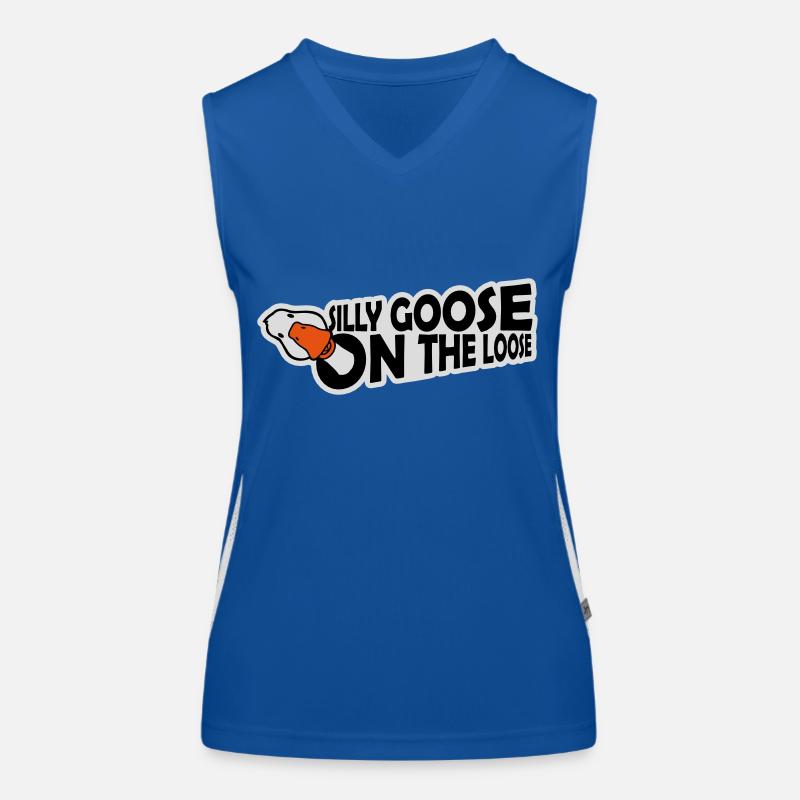 goose on the loose Funktionelles Kontrast-Tank Top für Frauen