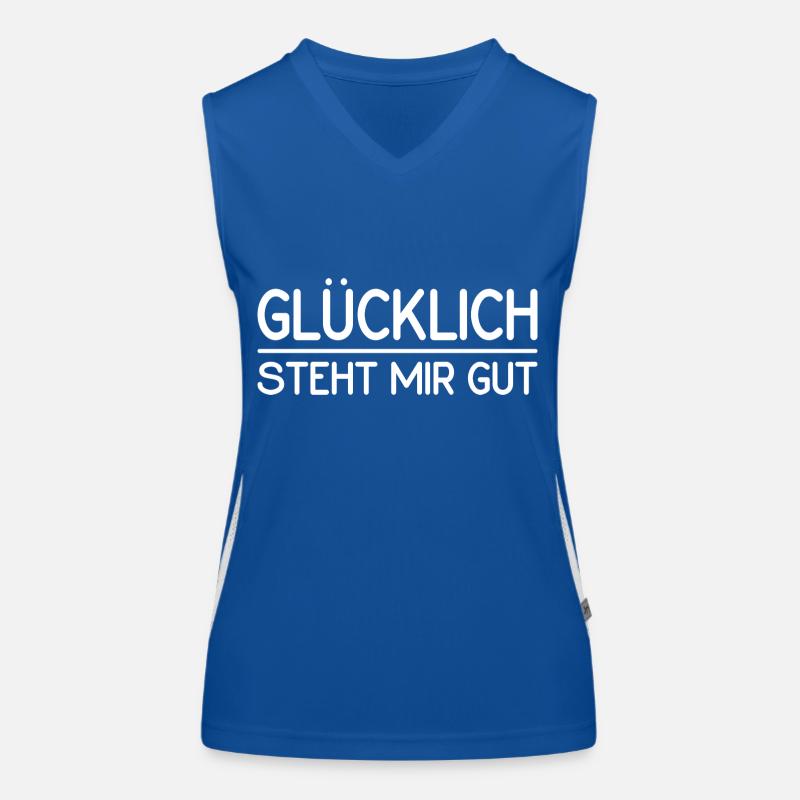 Glücklich steht mir gut Funktionelles Kontrast-Tank Top für Frauen