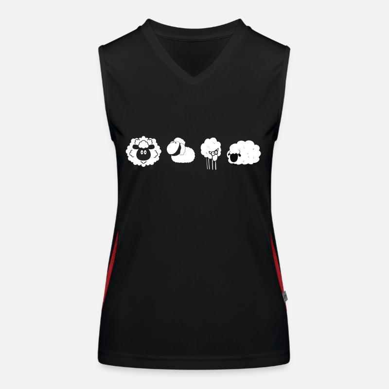 Fun sheep group Women's Functional Contrast Tank Top