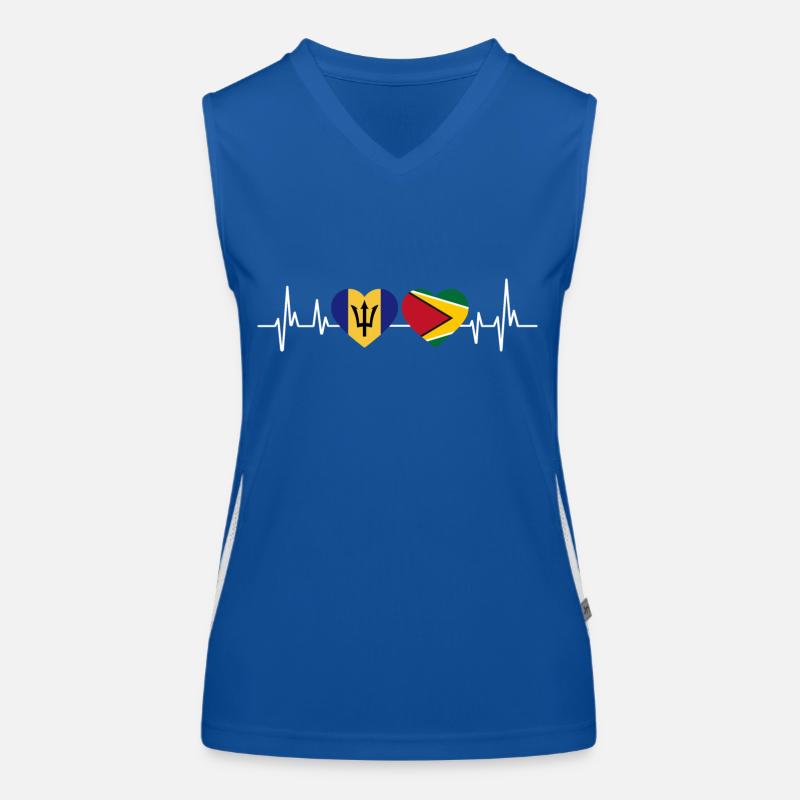 Barbados flag Barbadian bayan Women's Functional Contrast Tank Top
