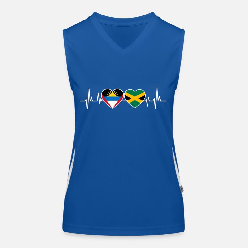 Antigua und Barbuda Flagge Funktionelles Kontrast-Tank Top für Frauen