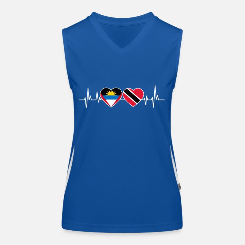 Antigua und Barbuda Flagge Funktionelles Kontrast-Tank Top für Frauen