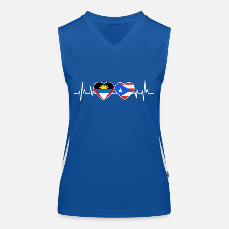 Antigua und Barbuda Flagge Funktionelles Kontrast-Tank Top für Frauen