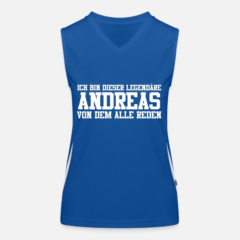 Andreas Name Design Funktionelles Kontrast-Tank Top für Frauen