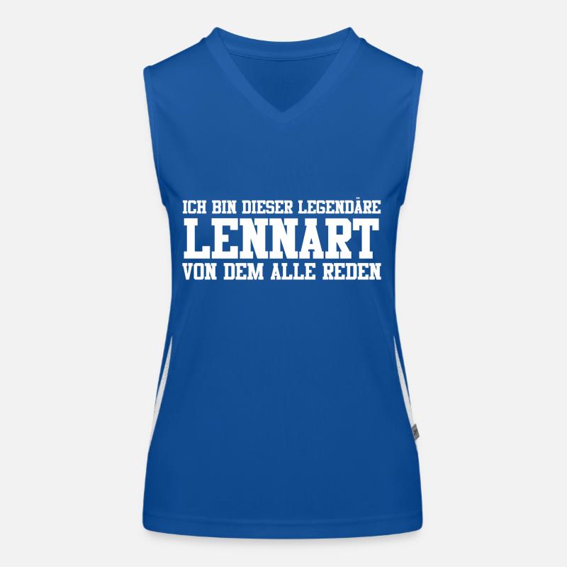 Lennart Name Design Funktionelles Kontrast-Tank Top für Frauen