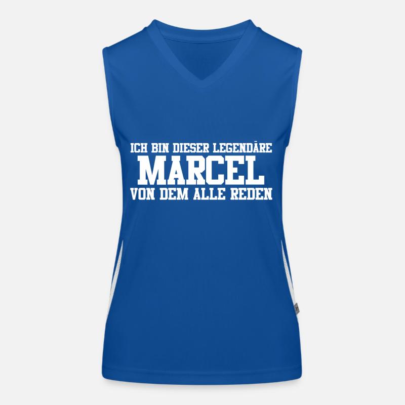 Marcel Name Design Funktionelles Kontrast-Tank Top für Frauen