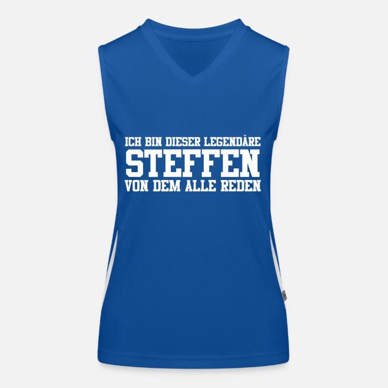 Steffen Name Design Funktionelles Kontrast-Tank Top für Frauen