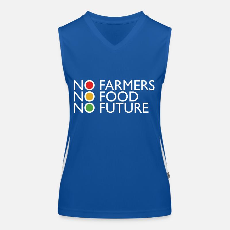 Les agriculteurs protestent Pas d’agriculteurs, pas de nourriture, pas de feu de circulation à venir Débardeur respirant contrasté Femme