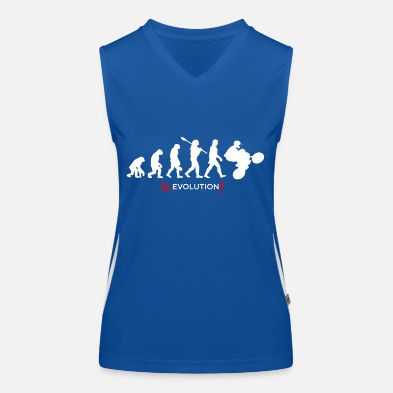 Revolution - Evolution Man Fun Twist 10 Funktionelles Kontrast-Tank Top für Frauen