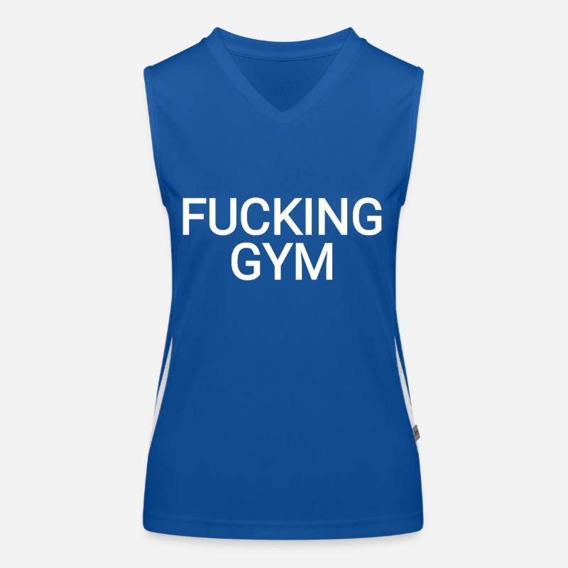 Fucking Gym SportVerhinderer funny Women's Functional Contrast Tank Top