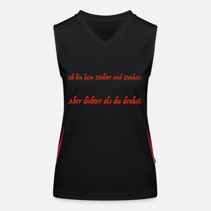 Ich bin kein Dichter und Denker. Funktionelles Kontrast-Tank Top für Frauen
